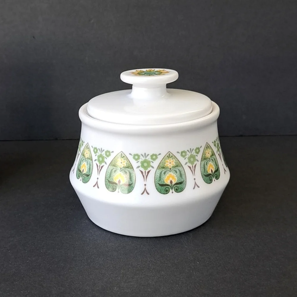 Vtg Noritake Progression China Palos Verde Pattern 9020 Creamer Sugar Bowl Set